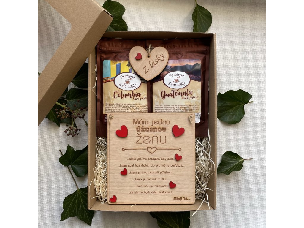 Dárková sada kávy úžasná žena